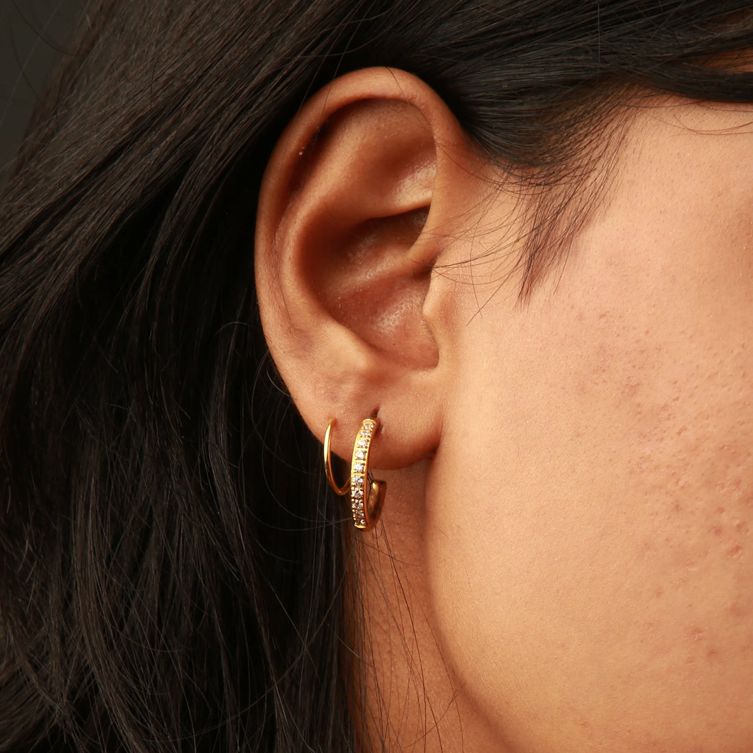 2-in-1 Fake Piercing Earrings