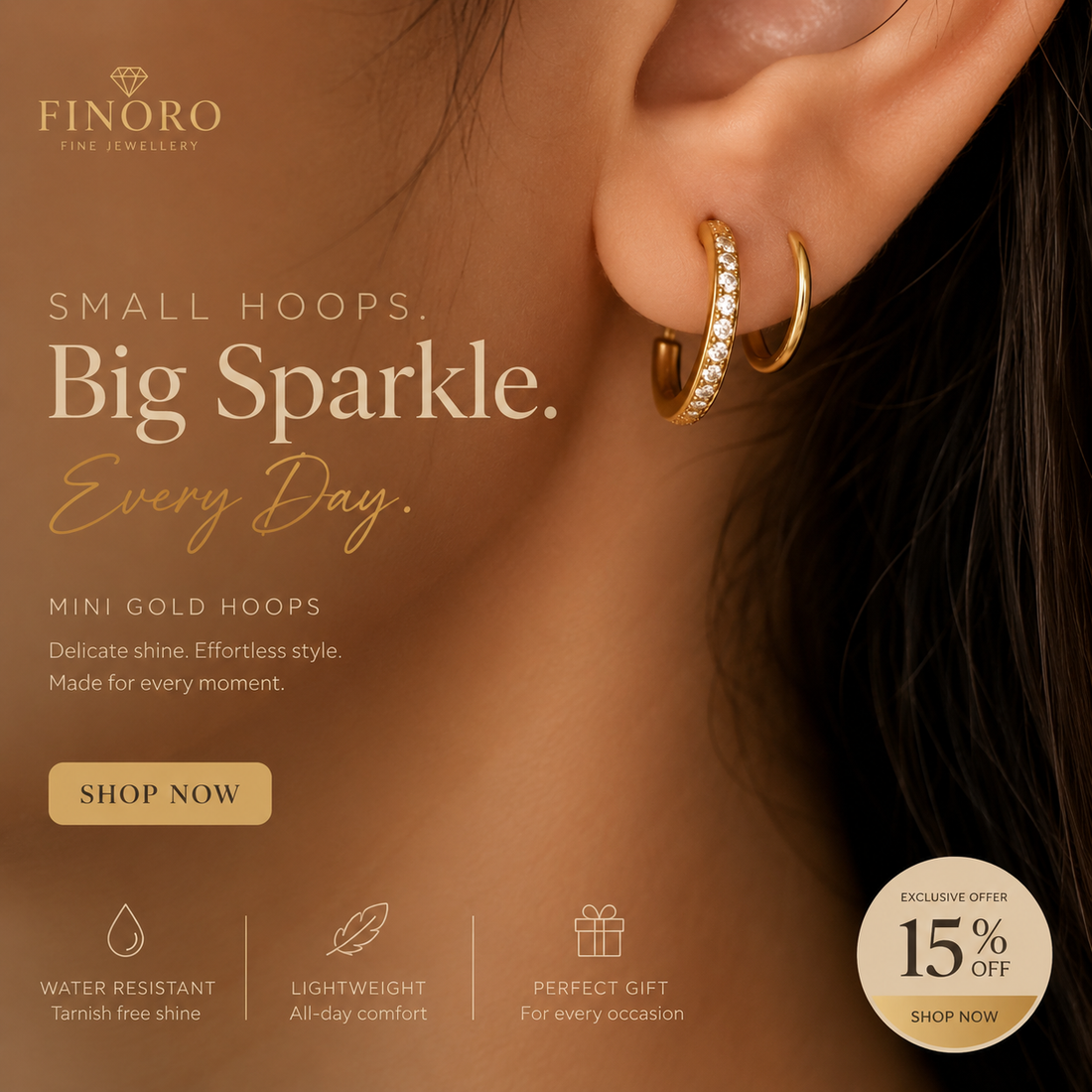 2-in-1 Fake Piercing Earrings