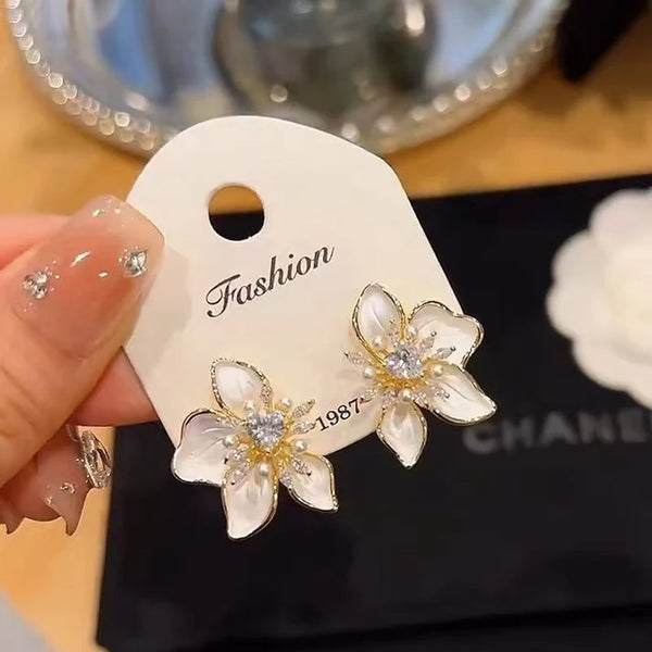 White Bloom Studs