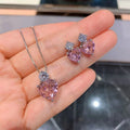 Pink Crystal Heart Set