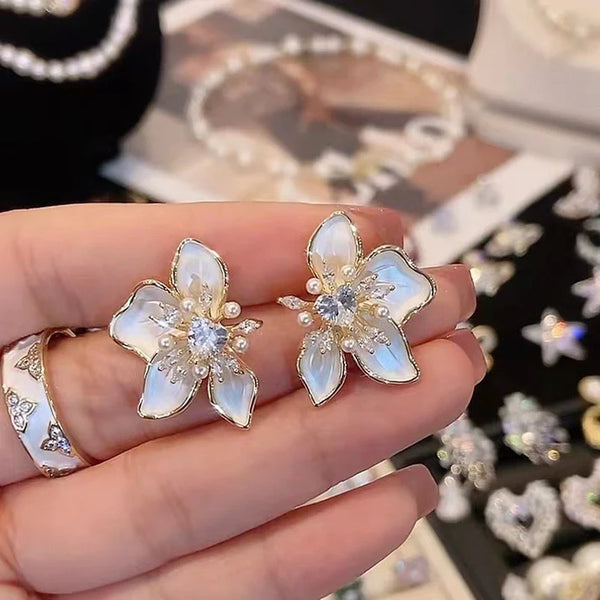 White Bloom Studs