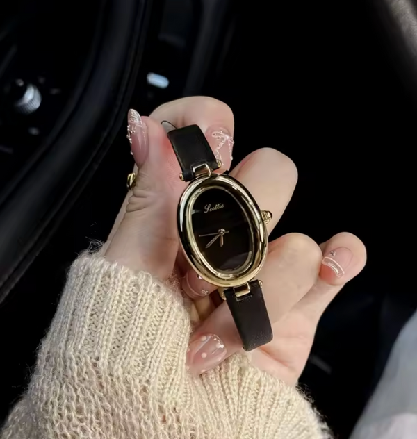 Classic Leather Oval Watch