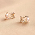 Pearl Bow Earrings